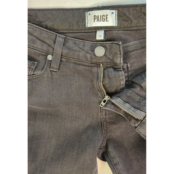 Paige Jimmy Jimmy Skinny Jeans Womens 26 Vintage Black Full Length - Picture 4 of 8